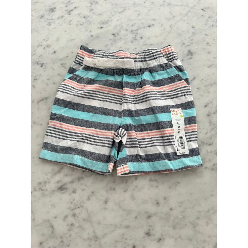 Jumping beans striped pull on shorts Sz 2T boys